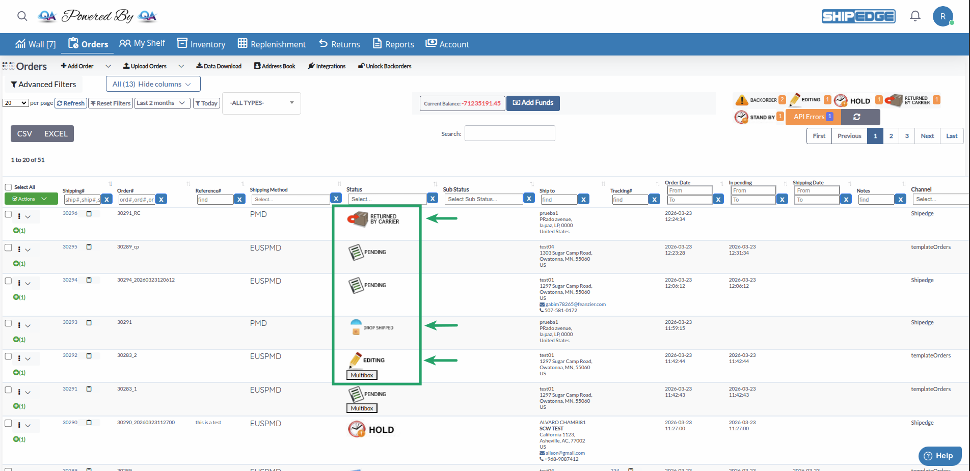Additional Status Types
