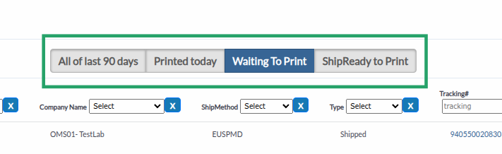 Print Status Filters