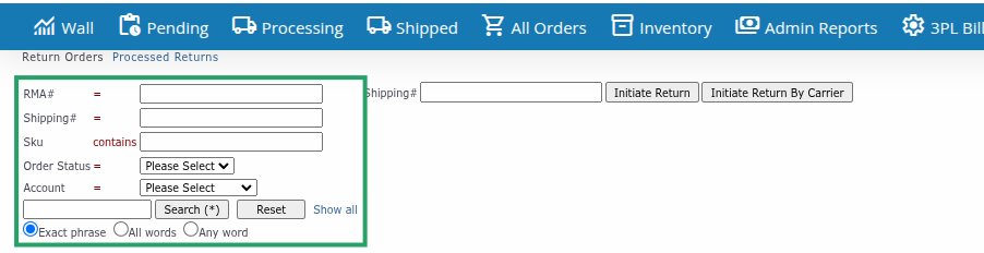 Filtering and Searching