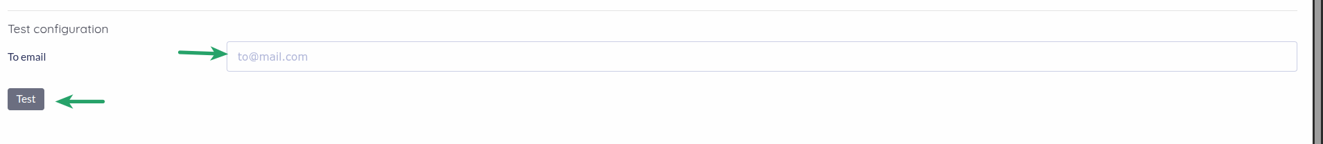 Test SMTP Configuration
